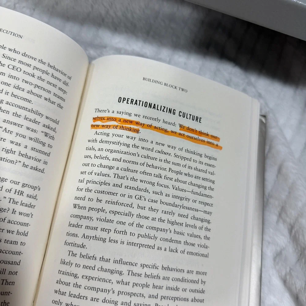 Execution The Discipline of Getting Things Done Larry Bossidy Hardcover Book